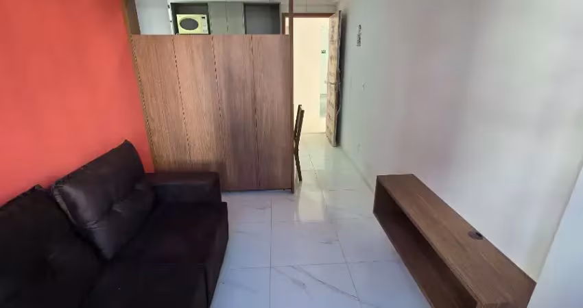 Apartamento novo, mobiliado, com 1 quarto, área de lazer e vista para o mar em Boa Viagem