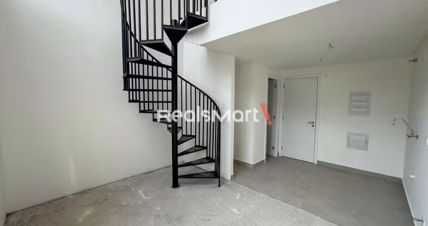 Loft duplex face norte no Portão – 35m², 1 vaga, ideal para investimento