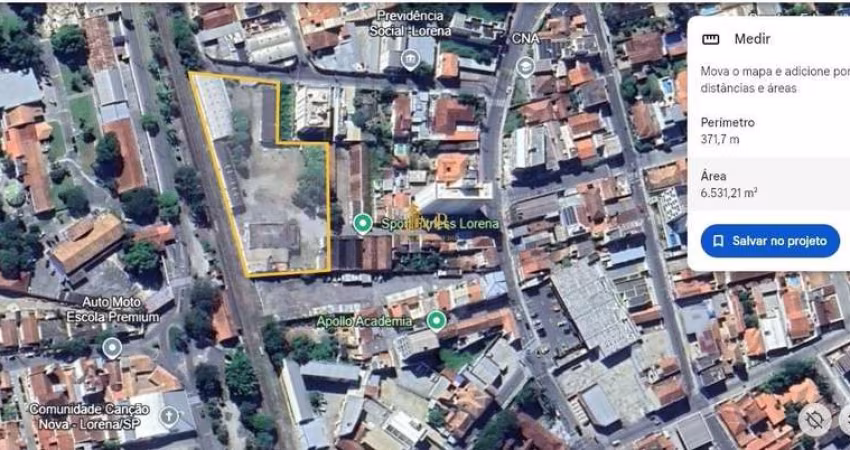 ÁREA NO CENTRO DE LORENA, 6500 M2