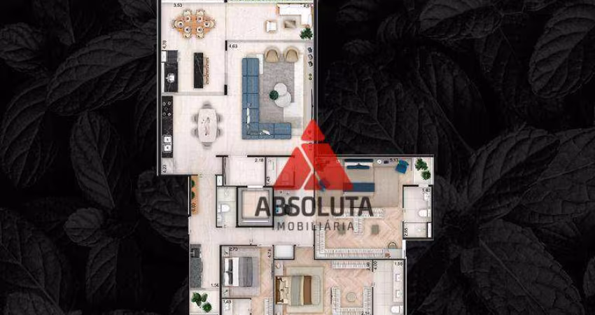 Apartamento com 4 dormitórios à venda, 194 m² - Vila Medon - Americana/SP