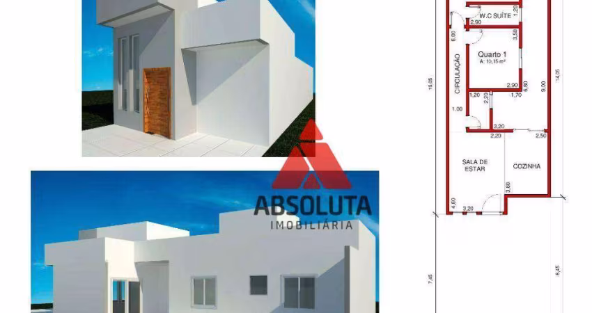Casa com 2 dormitórios à venda, 71 m² por R$ 345.000,00 - Praia azul - Americana/SP