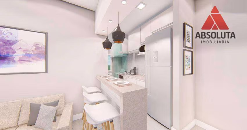 Apartamento com 2 dormitórios à venda, 59 m² por R$ 350.000,00 - Praia azul - Americana/SP