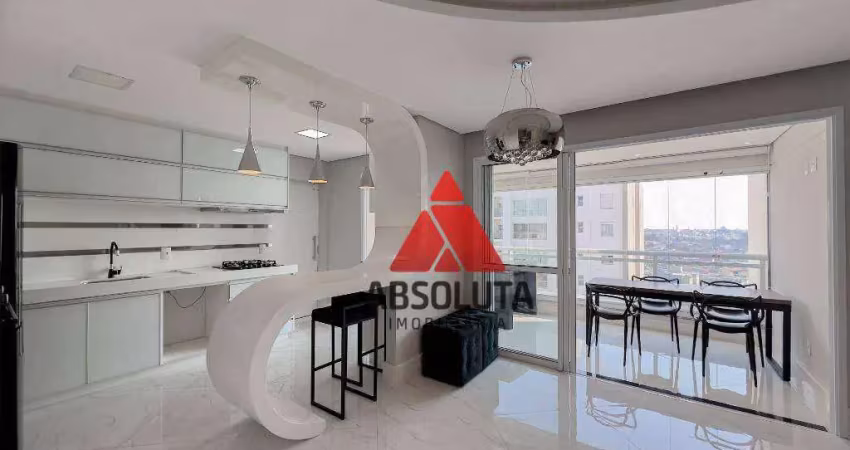 Apartamento com 3 dormitórios para alugar, 121 m² por r$ 7.000/mês - parque residencial nardini - americana/sp