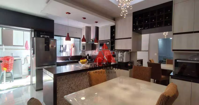 Casa com 3 dormitórios à venda, 130 m² por r$ 590.000 - loteamento residencial jardim esperança - americana/sp