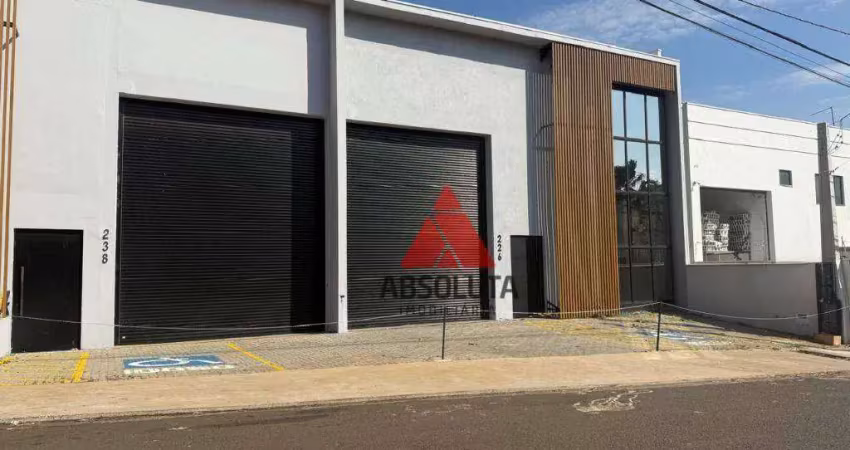 Galpão para alugar, 326 m² por r$ 8.500/mês - loteamento industrial machadinho - americana/sp