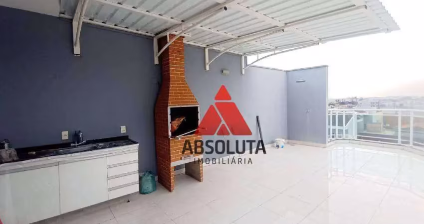 Apartamento com cobertura,  4 dormitórios para alugar, 150 m² por r$ 3.500/mês - jardim terramérica i - americana/sp