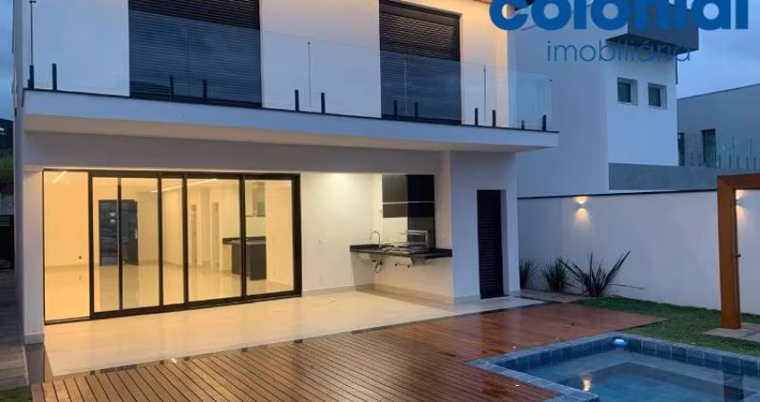 Casa  nova de alto padrão no condomínio Brisas Jundiaí à venda em Jundiaí, Jardim Novo Mundo! 3 suítes, 3 salas, 4 vagas, 279m².