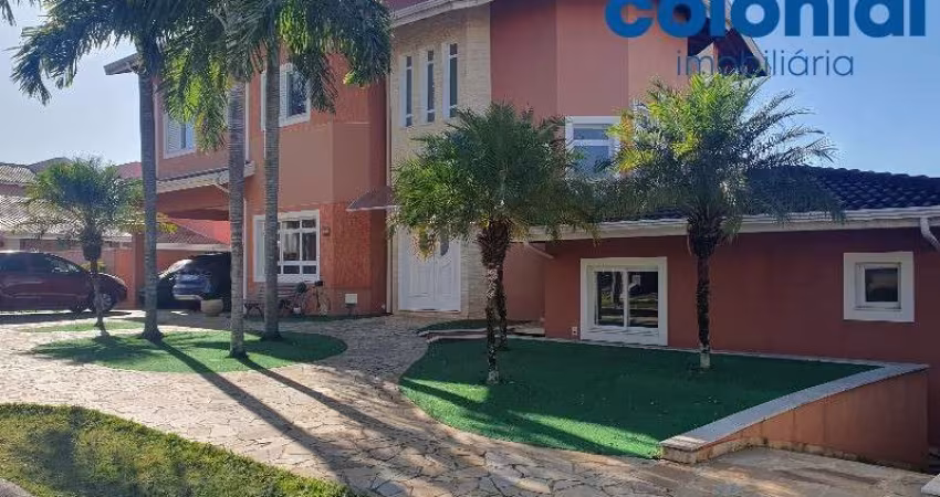 CASA NO CONDOMÍNIO TERRAS DO CARIBE EM VALINHOS COM  3 SUÍTES, ESCRITÓRIO, 6 BANHEIROS, PISCINA AQUECIDA, VISTA LIVRE, 4 VAGAS 350M².SANTA CRUZ,