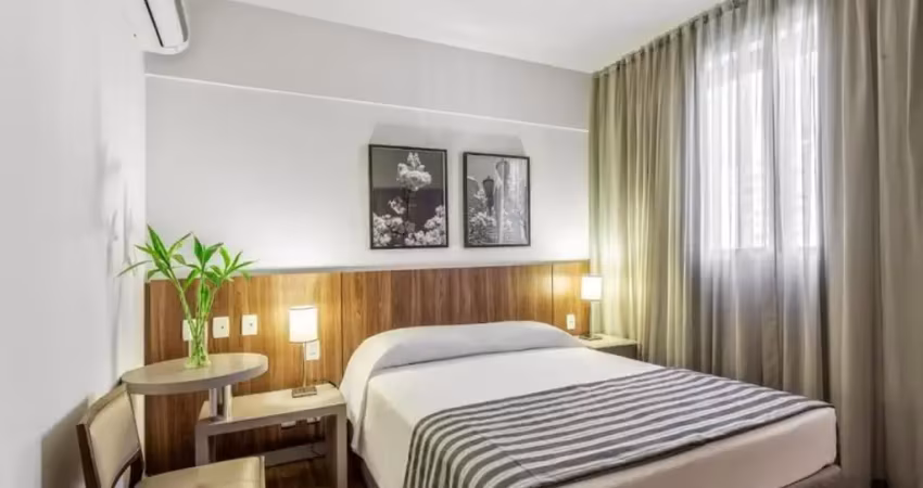 Flat disponível para venda no Hotel Vivenzo, com 30m², 1 dormitório e 1 vaga