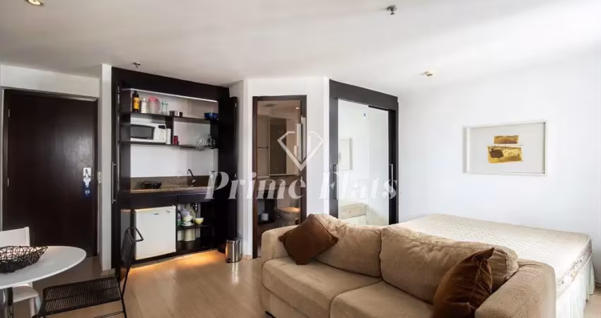 Flat disponível para venda no Transamérica Prime International Plaza no Jardim Paulista, com 29m², 1 dormitório e 1 vaga