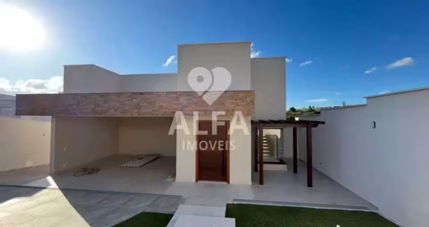 Casa nova de alto padrão à venda em condomínio tranquilo