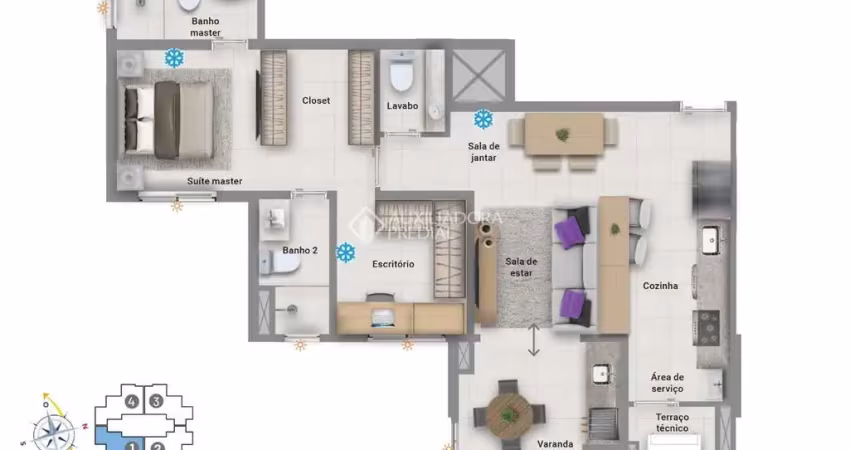Apartamento com 2 quartos à venda na Rua David Campista, 200, Vila Guiomar, Santo André