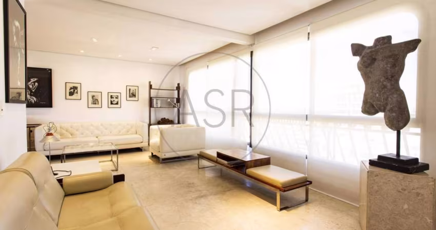 Apartamento mobiliado de 122m² com 2 Quartos Suítes, para alugar no Jardim Paulista.