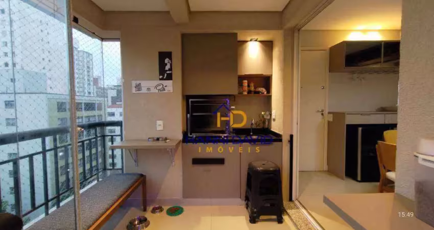 Varanda Gourmet aconchegante na Rua Abilio Soares - prox a Paulista! Apto com 2 dormitórios, 1 vaga 72 m²