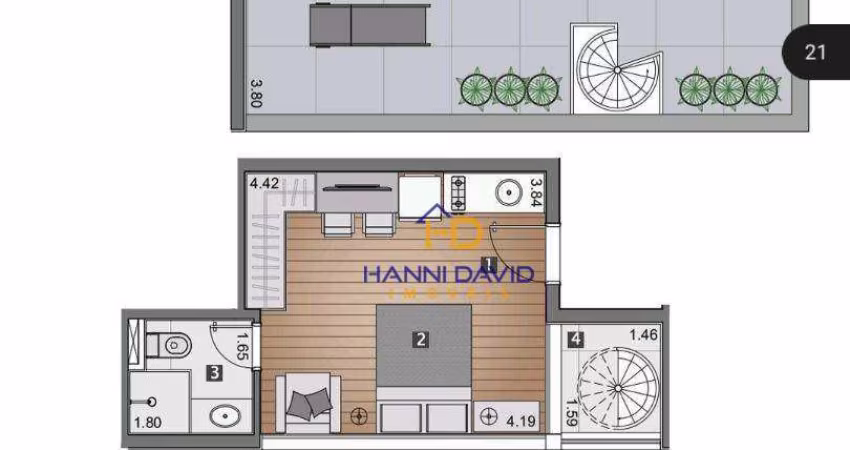 Apto Duplex na planta p/ Jan/26. Investimento. 1 dormitório à venda, 26 m² por R$ 364.164 - Vila Mariana - São Paulo/SP