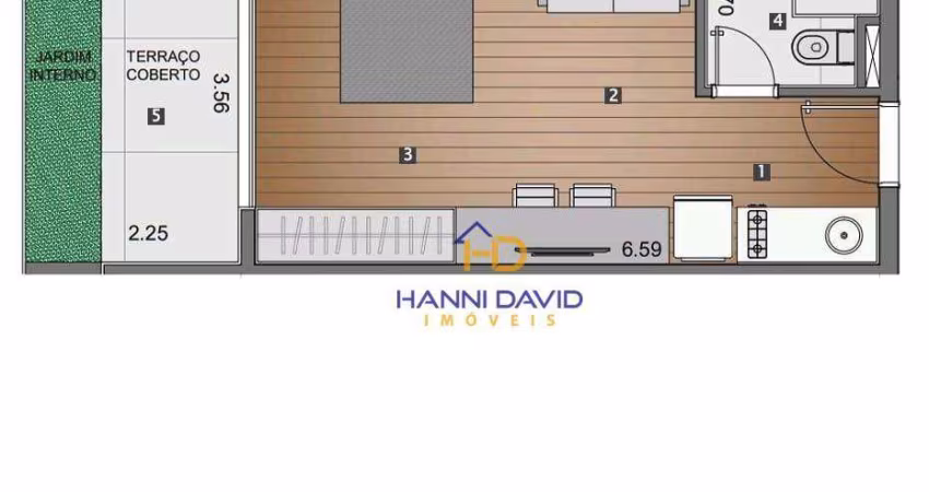 Apto Garden na planta p/ Jan/26. Investimento. 1 dormitório à venda, 43 m² por R$ 386.362 - Vila Mariana - São Paulo/SP