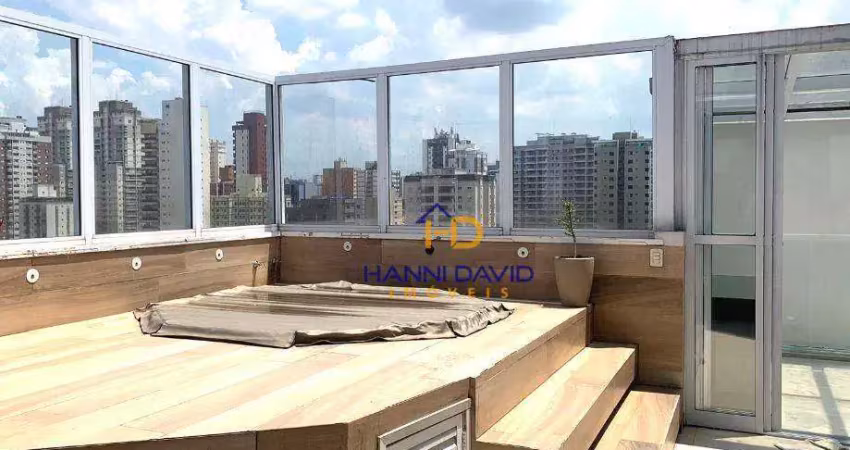 Penthouse de 132m ² com churrasqueira e Spa ! 2 dormitórios, escritório e 2 vagas !!! Prédio com lazer total !!!! Confira !!!