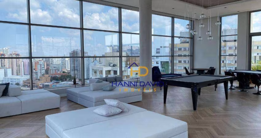 Belíssimo apartamento novo na vila mariana 400 metros para metrô com um dormitório uma suíte uma sala com uma varanda com  lazer completo.