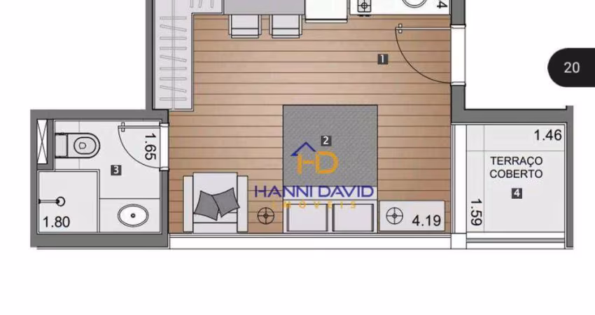 Apto na planta p/ Jan/26. Investimento. 1 dormitório à venda, 32 m² por R$ 392.164 - Vila Mariana - São Paulo/SP