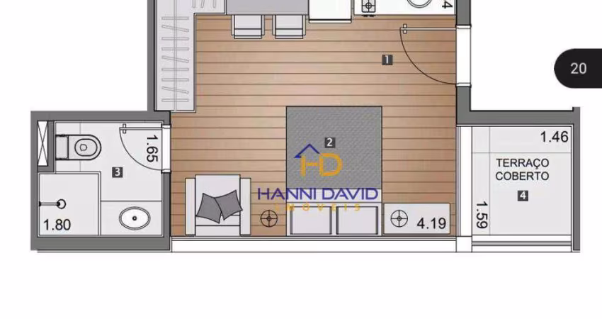 Apto na planta p/ Jan/26. Investimento. 1 dormitório à venda, 32 m² por R$ 391.687 - Vila Mariana - São Paulo/SP