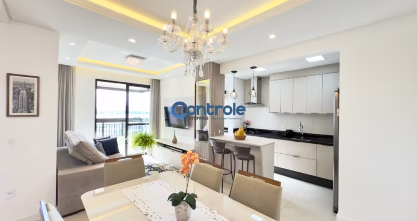 Apartamento com vista mar - 2 dormitórios, sendo 1 suíte - Barreiros, São José