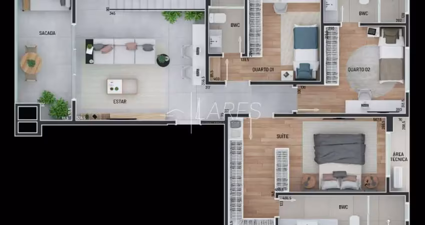 Cobertura com 200 m², 3 quartos sendo 3 suítes à venda no bairro Batel.