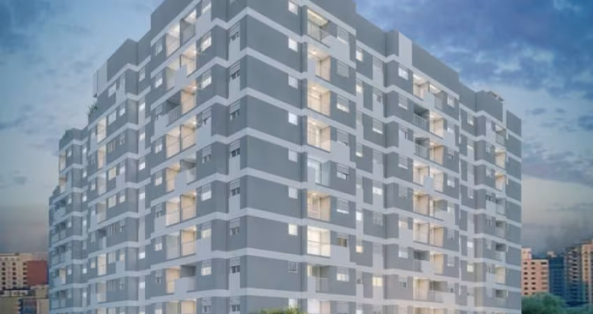 Apartamento com 02 dormitórios com varanda e vaga de carro.