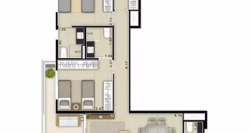 Apartamento magnífico em frente a Lagoa Maior à venda