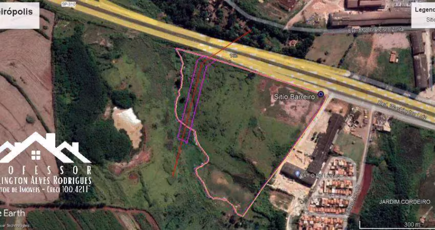 Área com 111 mil metros na rodovia washington luís em cordeirópolis-sp