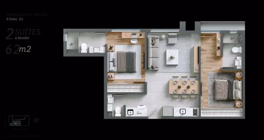 Apartamento à venda no Brisa Gutierrez com 3 quartos e 193m²