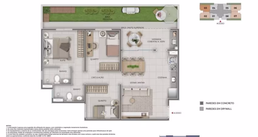 Apartamento à venda no Elo Paradise com 2 quartos e 56m²