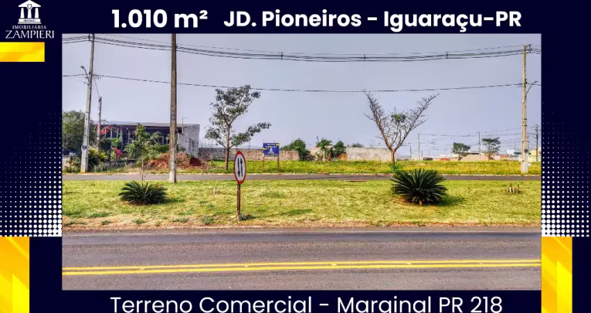 Terreno comercial de 1.010m² com ótima localização em iguaraçu, paraná