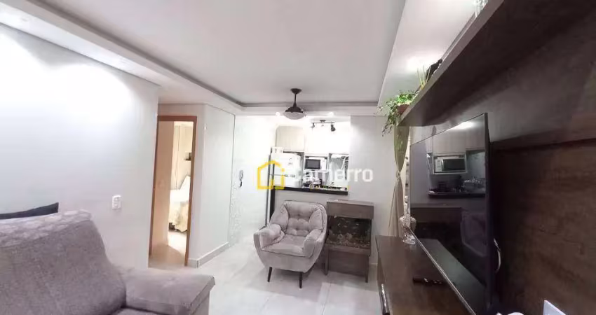 Apartamento com 2 dormitórios e giardino à venda, 49 m² por r$ 230.000 - jardim das laranjeiras - santa bárbara d'oeste/sp