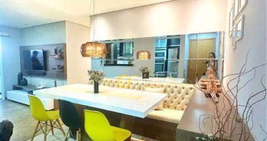 Apartamento com 3 dormitórios, sendo 1 suíte,  à venda, 75 m² por r$ 450.000 - jardim turmalinas - santa bárbara d'oeste/sp