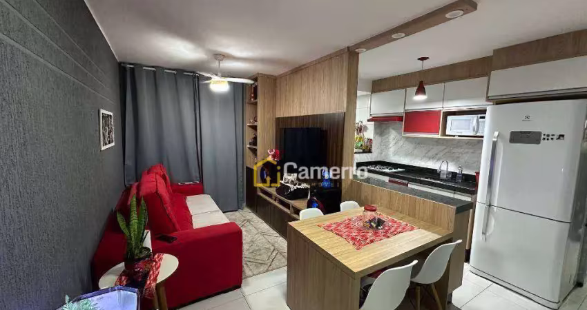 Apartamento com 2 dormitórios para alugar, 50 m² por r$ 1.800/mês - jardim das palmeiras i - nova odessa/sp