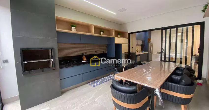Casa com 3 dormitórios, sendo 3 suítes,  à venda, 230 m² por r$ 2.800.000 - residencial pau brasil - americana/sp