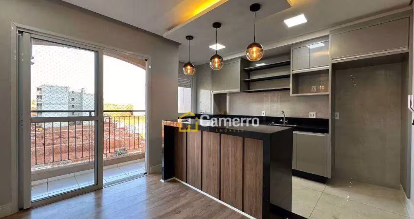 Apartamento com 2 dormitórios para alugar, 58 m² por r$ 1.960,00/mês - jardim firenze - santa bárbara d'oeste/sp