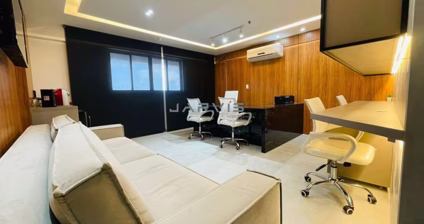 SALA MOBILIADA NO EMPRESARIAL HUMBERTO LOBO, SERRARIA, PRONTA PARA USO.