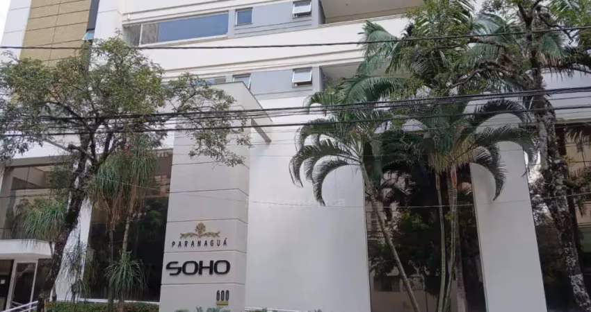 Apartamento mobiliado para alugar no edifício soho paranaguá com 1 suíte - região central