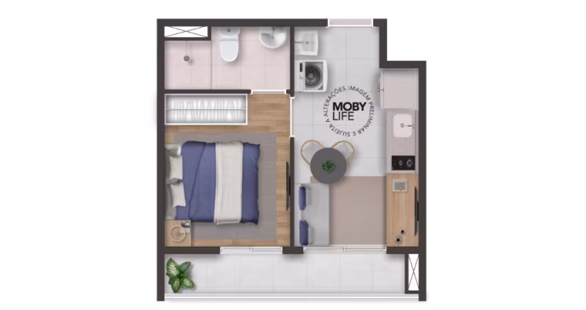 Studio para moradia ou investimento de 26 ou 29m² Bairro Pacaembú