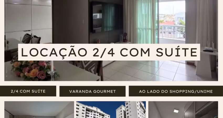 Apartamento de 2/4 com suíte e varanda ao lado do parque shopping e da unime