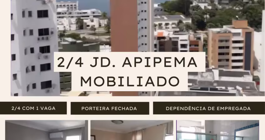 Apartamento de 2 quartos mobiliado  (porteira fechada)no jardim apipema