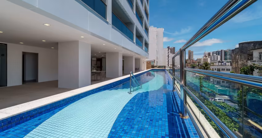 Lindo quarto e sala com vista mar e total infraestrutura na barra