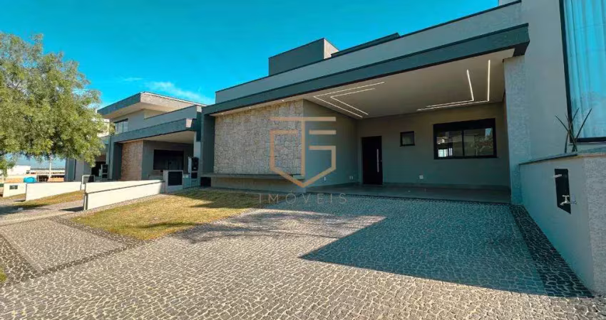 Casa à venda em paulínia, parque brasil 500, com 3 suítes, com 212.86 m², santorini residencial club