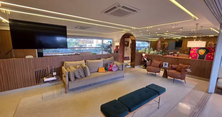 Luxuoso apartamento com 4 suítes, 3 vagas, varanda e escritório!