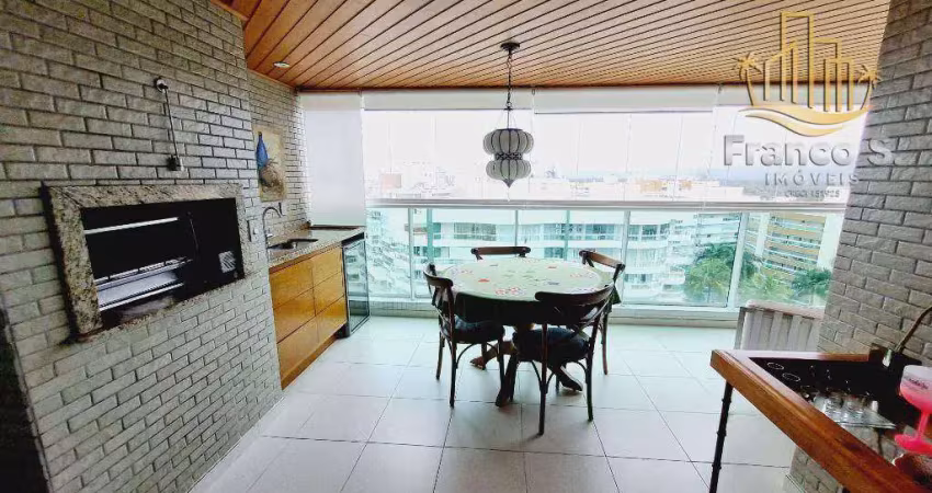 Apartamento com 3 dormitórios para alugar, 128 m² por r$ 3.450/dia - riviera - módulo 8 - bertioga/sp