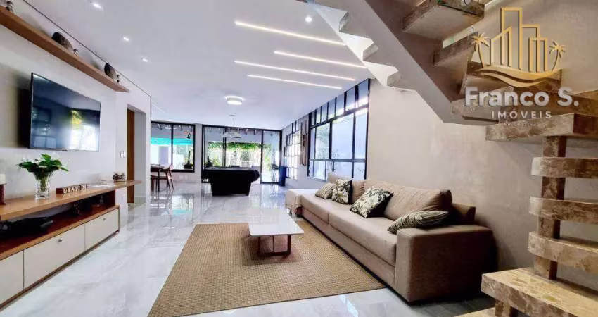 Casa com 5 suítes para temporada, 400m da praia,  R$ 5.500/dia - Riviera - Bertioga/SP