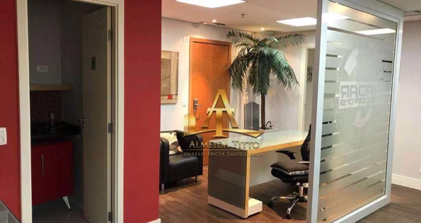 Sala comercial mobiliada à no Edifico Office Tamboré em Alphaville - SP.