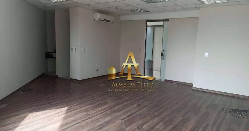 Sala para locação com 76 m²  - empresarial 18 do forte em alphaville - confira!