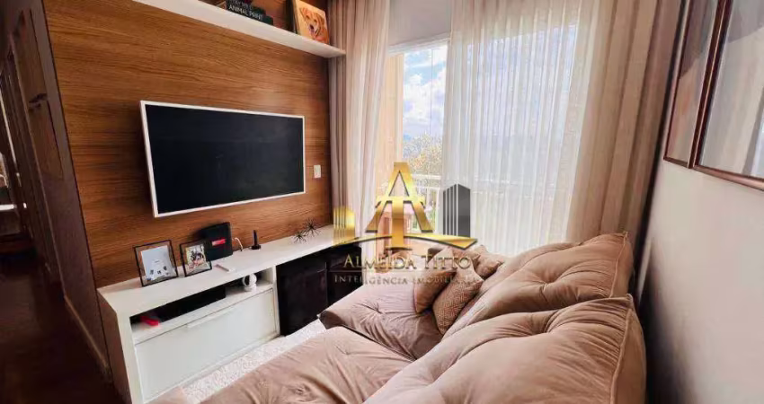 Apartamento mobiliado com 3 dormitórios à venda ou locação com 70 m² - vivendas de maria fernanda - santana de parnaíba/sp